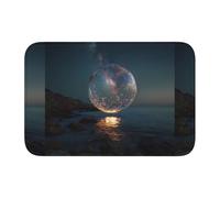 HYTTER Bubbles in The Starry Sky Printed Crystal Velvet Lock Edge Tapis de sol pour chambre à coucher, salon, dortoir, décoration de la maison
