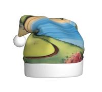 HYTTER Chapeau de Noël Hawaï avec imprimé parcours de golf pour adulte, bord doux et moelleux, léger et confortable