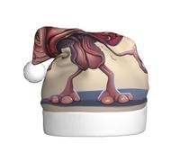 HYTTER Chapeau de Noël imprimé cerveau humain pour adulte, bord doux et moelleux, léger et confortable