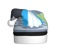 HYTTER Chapeau de Noël imprimé princesse lapin dans le château pour adulte, bord doux et moelleux, léger et confortable