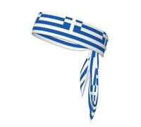 HYTTER Cravate de sport avec imprimé drapeau grec, séchage rapide, évacuation de l'humidité, bandeau athlétique multifonction pour homme et femme