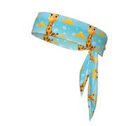 HYTTER Cravate de sport avec imprimé girafe, séchage rapide, évacuation de l'humidité, bandeau athlétique multifonction pour homme et femme