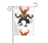 HYTTER Drapeau de jardin avec impression diable - Décoration de cour - 30,5 x 45,7 cm - Pour jardin, terrasse, balcon