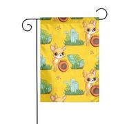 HYTTER Drapeau de jardin avec inscription « Chameleon listen music » - 30,5 x 45,7 cm - Pour jardin, terrasse, balcon