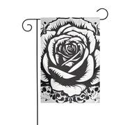 HYTTER Drapeau de jardin gothique imprimé rose 30,5 x 45,7 cm pour jardin, terrasse, balcon