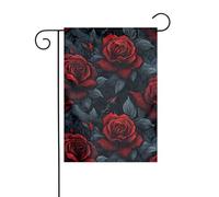 HYTTER Drapeau de jardin gothique imprimé rose 30,5 x 45,7 cm pour jardin, terrasse, balcon