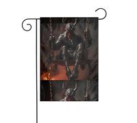 HYTTER Drapeau de jardin imprimé diable sur la balançoire 30,5 x 45,7 cm pour jardin, terrasse, balcon