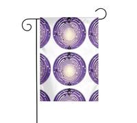 HYTTER Drapeau de jardin imprimé Little Stars in the Purple Vortex 30,5 x 45,7 cm pour jardin, terrasse, balcon