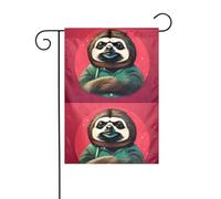 HYTTER Drapeau de jardin imprimé paresseux mon esprit 30,5 x 45,7 cm pour jardin, terrasse, balcon