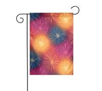 HYTTER Drapeau de jardin motif feu d'artifice explosion 30,5 x 45,7 cm pour jardin, terrasse, balcon