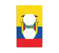 HYTTER Drapeau de l'Équateur Impression Double Panneau Mural Prise Électrique Plaque Couvercle Plaque Shatter Décoration Durable 11,4 x 7 cm