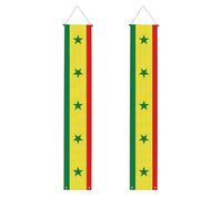 HYTTER Drapeau du Sénégal - Bannière de porche imprimée pour remise de diplôme - Robuste, durable, lavable et réutilisable - Décoration de remise de diplôme pour fêtes, cérémonies, portes d'entrée