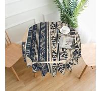 HYTTER Illustration des peuples africains - Nappe ronde décorative - 152,4 cm - Le matériau est doux, lavable