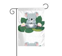 HYTTER Koala endormi sur lotus Impression drapeau de jardin décoration cour 30,5 x 45,7 cm pour jardin, terrasse, balcon