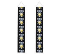 HYTTER Koala qui aime la recherche Bannière de porche imprimée pour remise de diplôme - Robuste, durable, lavable et réutilisable, décoration de remise de diplôme pour fêtes, cérémonies, portes