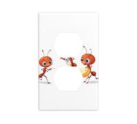 HYTTER Little Ants - Panneau mural à double prise murale avec impression alimentaire - Décoration durable - 11,4 x 7 cm