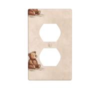 HYTTER Little Bear Panneau mural à double prise murale Décoration durable 11,4 x 7 cm