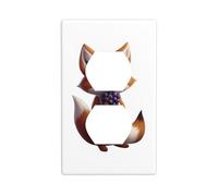 HYTTER Little Fox who Loves to eat Grapes Impression Double panneau mural pour prise électrique Décoration durable 11,4 x 7 cm