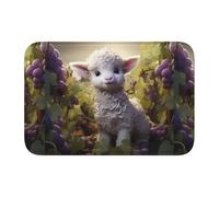 HYTTER Little Sheep in The Vineyard Tapis de sol en velours avec bordure en cristal imprimé pour chambre à coucher, salon, dortoir, décoration de la maison