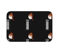 HYTTER Little Sparrow Next to The Telephone Booth Tapis de sol en velours imprimé cristal bord verrouillable pour chambre à coucher, salon, dortoir, décoration de la maison