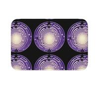 HYTTER Little Stars in The Purple Vortex Tapis de sol en velours avec bordure en cristal imprimé pour chambre à coucher, salon, dortoir, décoration de la maison