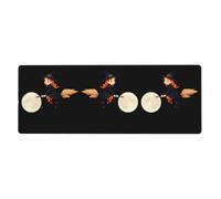 HYTTER Little Witch Riding a Broom in The Sky Print Tapis de souris extra large pour ordinateur de bureau Clavier de jeu Version épaisse 30,5 x 80 cm