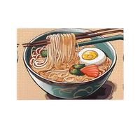 Hytter Lot de 1 000 puzzles éducatifs en bois avec motif ramen doux et amusant pour soulager le stress