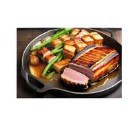 Hytter Lot de 1 000 puzzles éducatifs en bois Motif viande grillée Délicieux Jeu de soulagement du stress