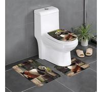 HYTTER Lot de 3 tapis de sol antidérapants en forme de U avec motif panda géant pour s'entraîner, fermement fixé, absorbant et durable, épais et confortable