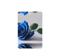 HYTTER Lot de 6 cartes de désodorisants rectangulaires pour voiture avec jolis motifs roses bleues : cartes parfumées à suspendre pour armoire, salle de bain, voiture, décoration intérieure