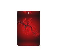 HYTTER Lot de 6 cartes de désodorisants rectangulaires pour voiture - Motif fleurs de cerisier rouge - À suspendre - Pour armoire, salle de bain, voiture, décoration intérieure