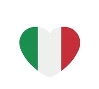HYTTER Lot de 6 cartes désodorisantes pour voiture en forme de cœur avec motif drapeau italien : cartes parfumées à suspendre pour armoire, salle de bain, voiture, décoration intérieure