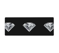 HYTTER Magnifique tapis de souris extra large avec impression de diamants pour ordinateur de bureau, clavier de jeu, version épaisse, 30,5 x 80 cm