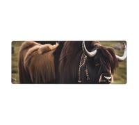 HYTTER Mighty Highland Yak Tapis de souris extra large pour ordinateur, bureau, clavier de jeu, version épaisse, 30,5 x 80 cm