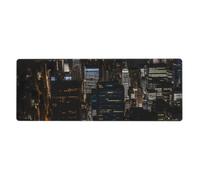 HYTTER New York Night View Print Tapis de souris extra large pour ordinateur de bureau Gaming Version épaisse 30,5 x 80 cm