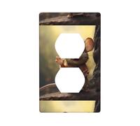 HYTTER Panneau mural double avec inscription « A Little Mouse Saying Hello » - Décoration durable - 11,4 x 7 cm