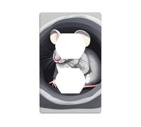 HYTTER Panneau mural double avec motif souris dans le trou - Décoration durable - 11,4 x 7 cm