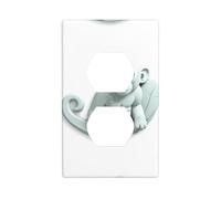 HYTTER Plaque murale à double prise murale en pierre sculptée singe Décoration durable 11,4 x 7 cm