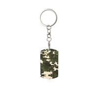 HYTTER Porte-clés rectangulaire en métal robuste pour homme et femme - Motif camouflage militaire antirouille, blanc, taille unique