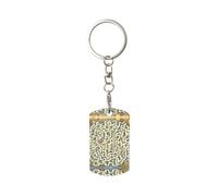HYTTER Porte-clés rectangulaire en métal solide pour homme et femme - Motif carte au trésor labyrinthe antirouille, blanc, taille unique