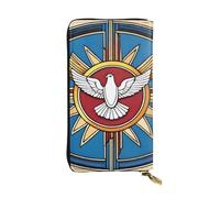 HYTTER Portefeuille en cuir - Portefeuille élégant et durable pour femme avec plusieurs compartiments et fermeture éclair Motif Saint Esprit Christia, noir, taille unique, Noir , Taille unique
