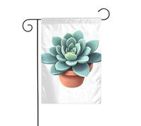 HYTTER Pot en porcelaine avec impression de viande - Drapeau de jardin - Décoration de cour - 30,5 x 45,7 cm - Pour jardin, terrasse, balcon