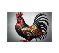 Hytter Shine Lot de 1 000 puzzles éducatifs en bois pour soulager le stress Motif coq