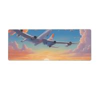 HYTTER Superbe tapis de souris extra large imprimé avion, clavier de jeu, pour ordinateur, bureau, clavier de jeu, version épaisse, 30,5 x 80 cm