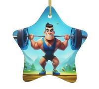 HYTTER Tableau de sport en céramique avec pendentif en forme d'étoile pour haltérophilie, facile à accrocher, très approprié pour décorer les arbres de Noël