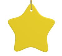 HYTTER Tableau jaune pâle en céramique avec pendentif étoile de Noël facile à accrocher, très approprié pour décorer les arbres de Noël