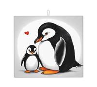 HYTTER Tapis absorbant pour comptoir de cuisine avec imprimé I Love Penguins : antidérapant, réversible, cadeau pour les nouvelles maisons, les rénovations, Noël, la fête des mères, les anniversaires