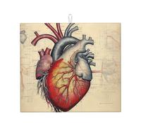 HYTTER Tapis absorbant pour comptoir de cuisine avec motifs anatomiques humains : antidérapant, réversible, cadeau pour les nouvelles maisons, les rénovations, Noël, la fête des mères, les