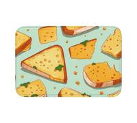 HYTTER Tapis de sol en velours avec motif sandwichs au fromage, tapis de chambre, salon, dortoir, décoration de la maison