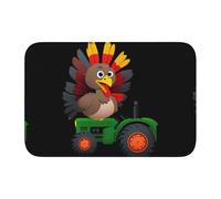 HYTTER Tapis de sol en velours imprimé Big Turquie sur tracteur avec bord de verrouillage pour chambre à coucher, salon, dortoir, décoration de la maison